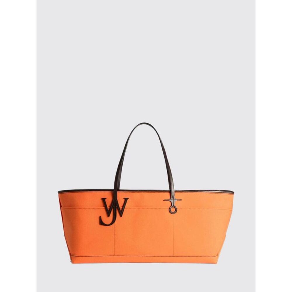 Jw Anderson Anchor Monogram Canvas Shoulder Bag With Leather Handles